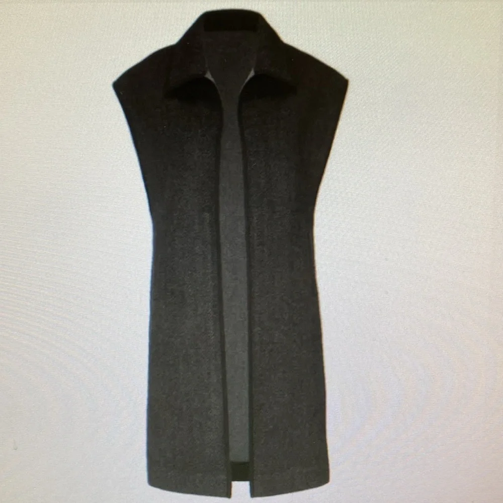 CAbi‎ Novel Herringbone Tweed Vest Quiet Luxury Capsule Wardrobe Women M/L